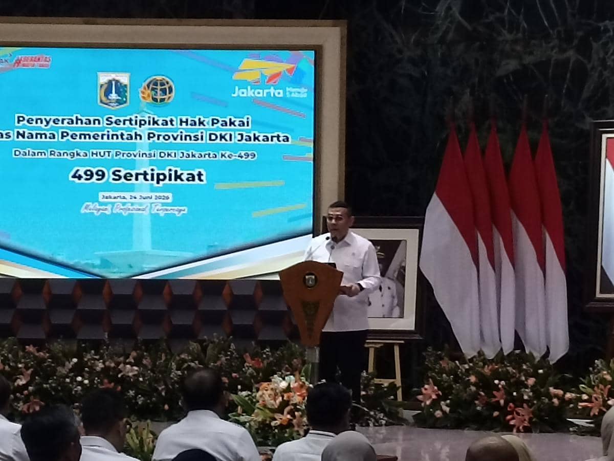 Kado Jakarta, Pemprov DKI Terima 499 Sertifikat Tanah Senilai Rp22,2 T