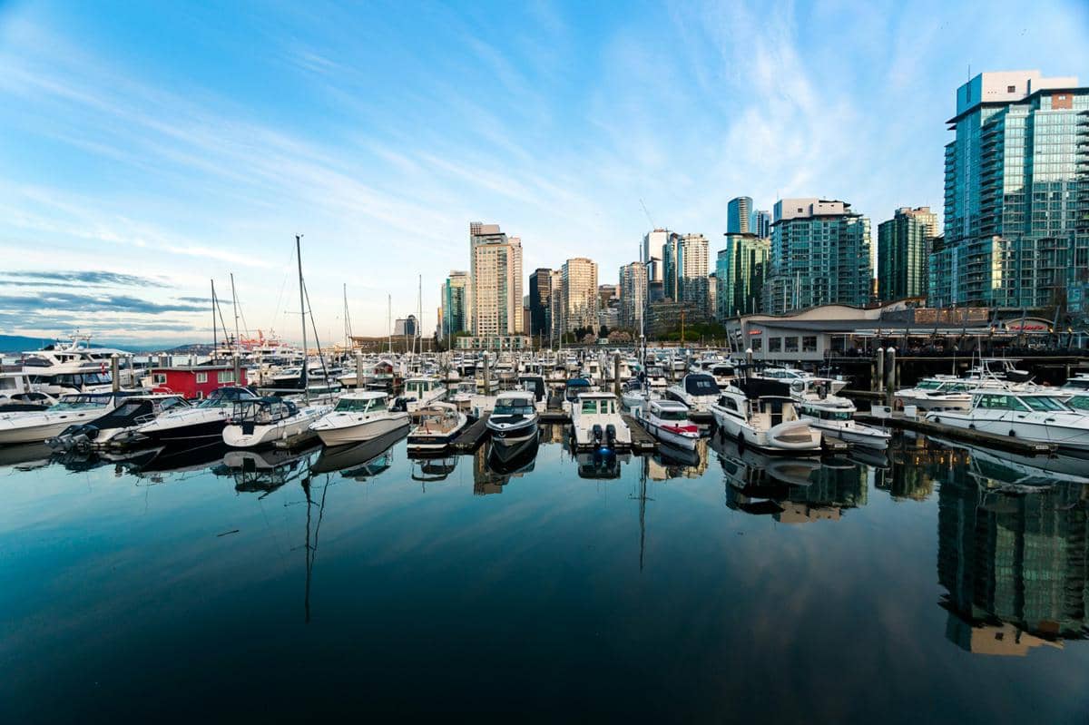 ilustrasi pemandangan di Coal Harbour
