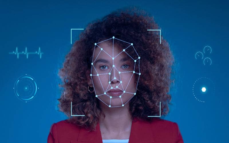 ilustrasi registrasi biometrik menggunakan pemindaian wajah