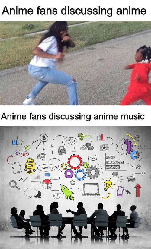 meme lagu anime
