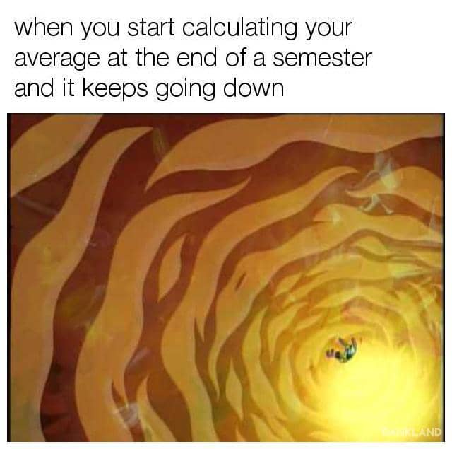 meme SpongeBob tentang semester