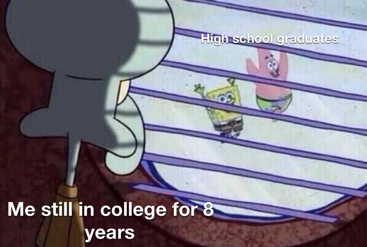 meme SpongeBob tentang semester