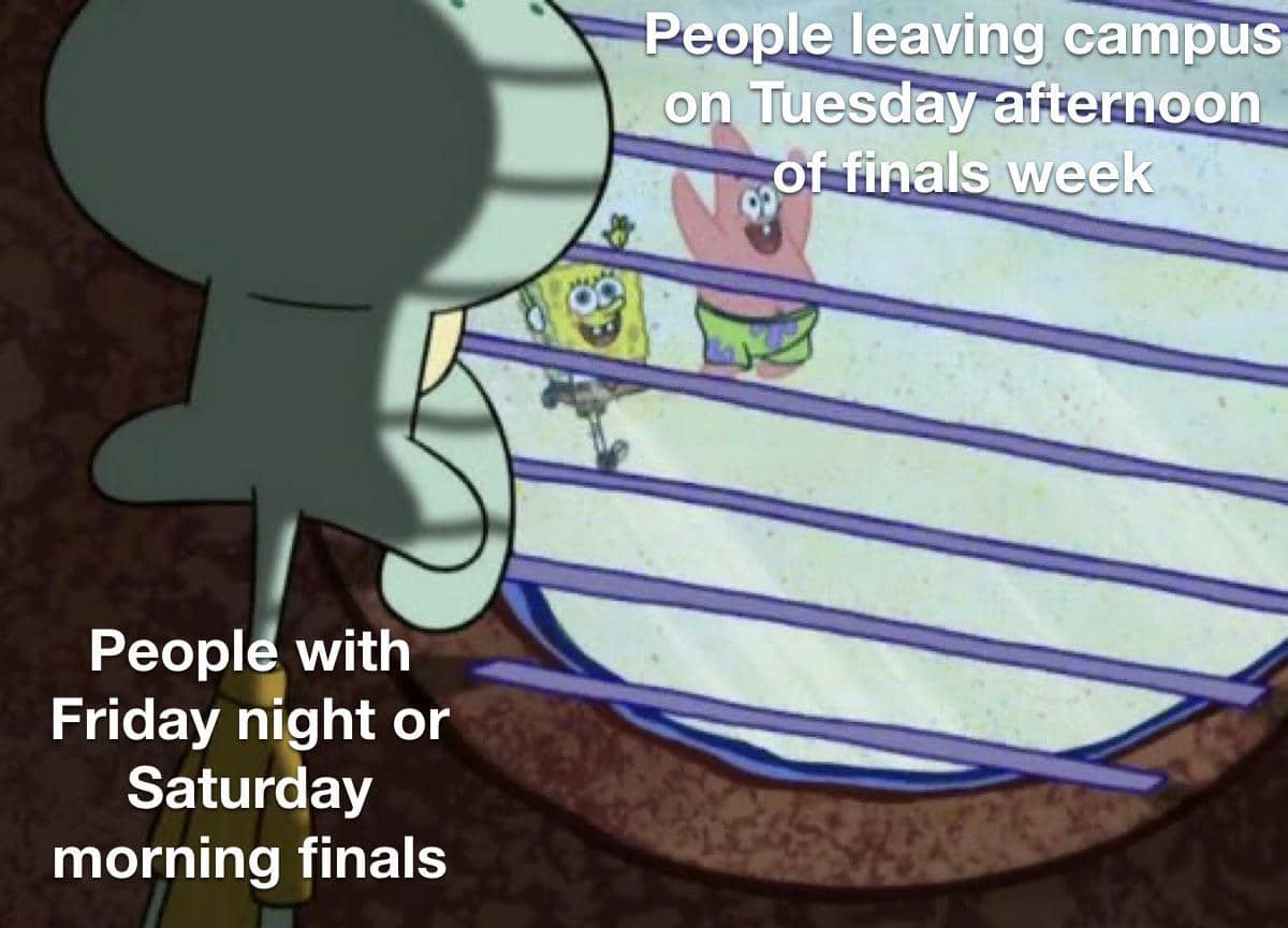 meme SpongeBob tentang semester