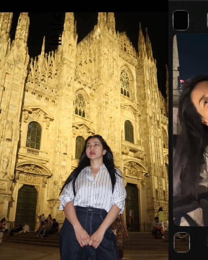 Hesti Purwadinata saat liburan di Milan
