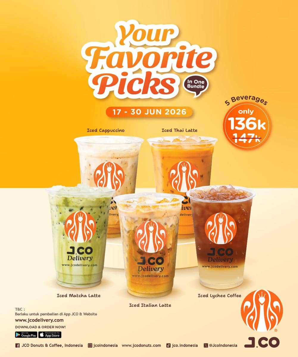 Promo bundling kopi di JCo Donuts and Coffee 