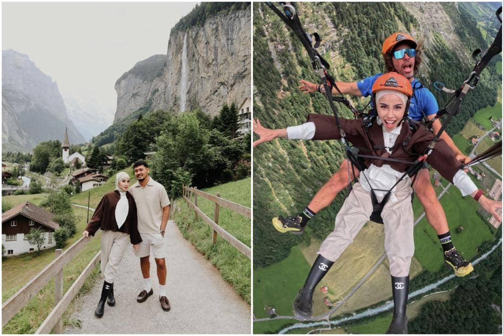 10 Potret Emy Aghnia Menikmati Liburan di Desa Lauterbrunnen, Swiss!