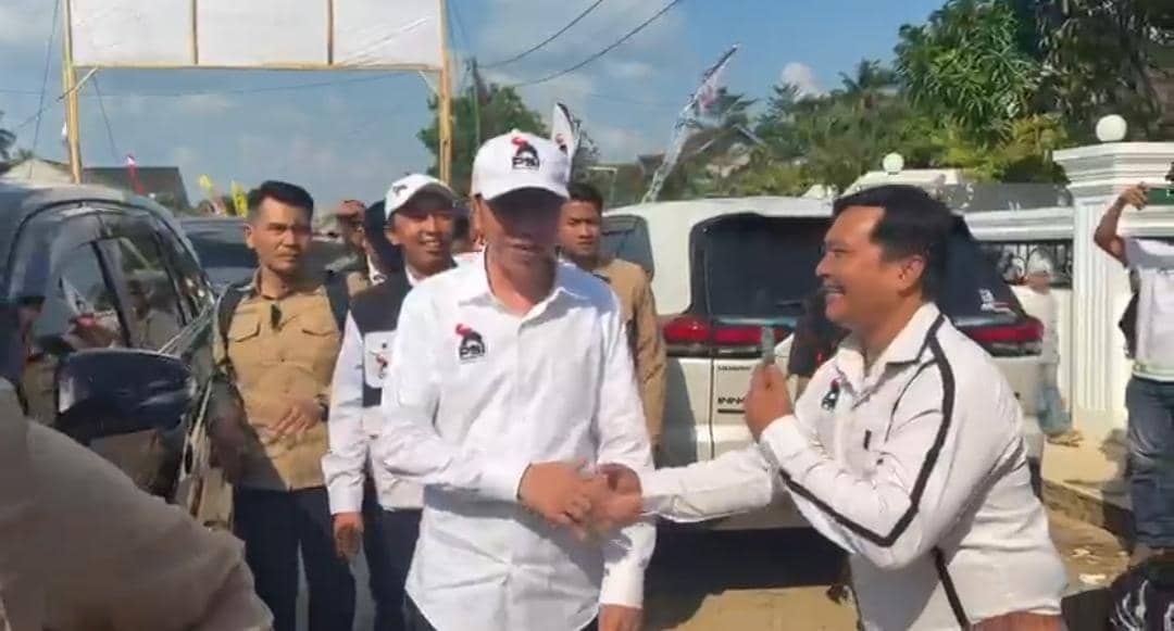 Kunjungan Jokowi di Kabupaten Mesuji dalam rangka hadiri konsolidasi DPD PSI Mesuji