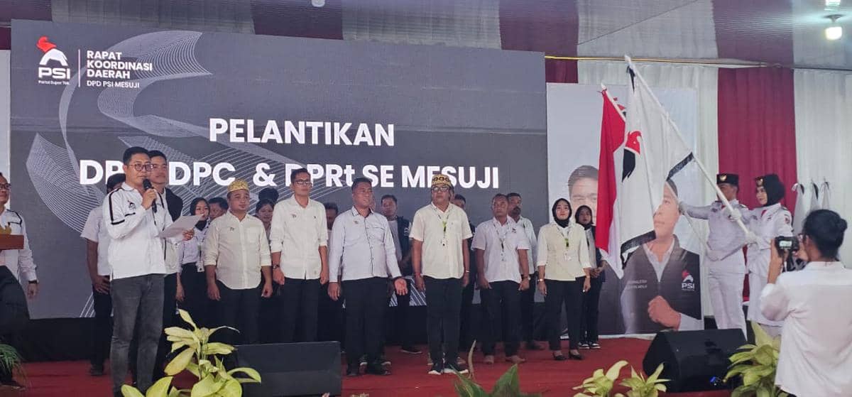Kaesang Saksikan Pelantikan Pengurus DPD PSI Mesuji Lampung