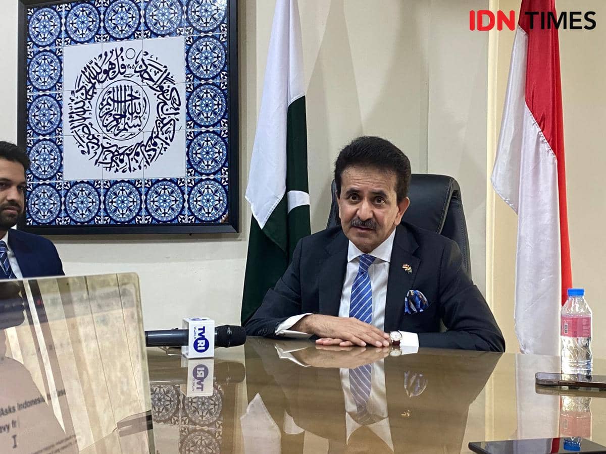 Duta Besar Pakistan untuk Indonesia, Zahid Hafeez Chaudhri. (IDN Times/Marcheilla Ariesta)