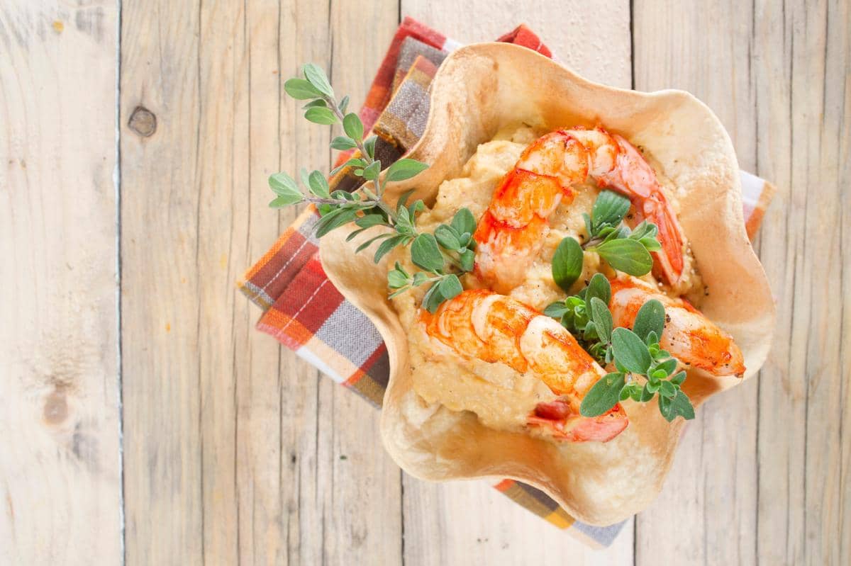Potret shrimp and grits 
