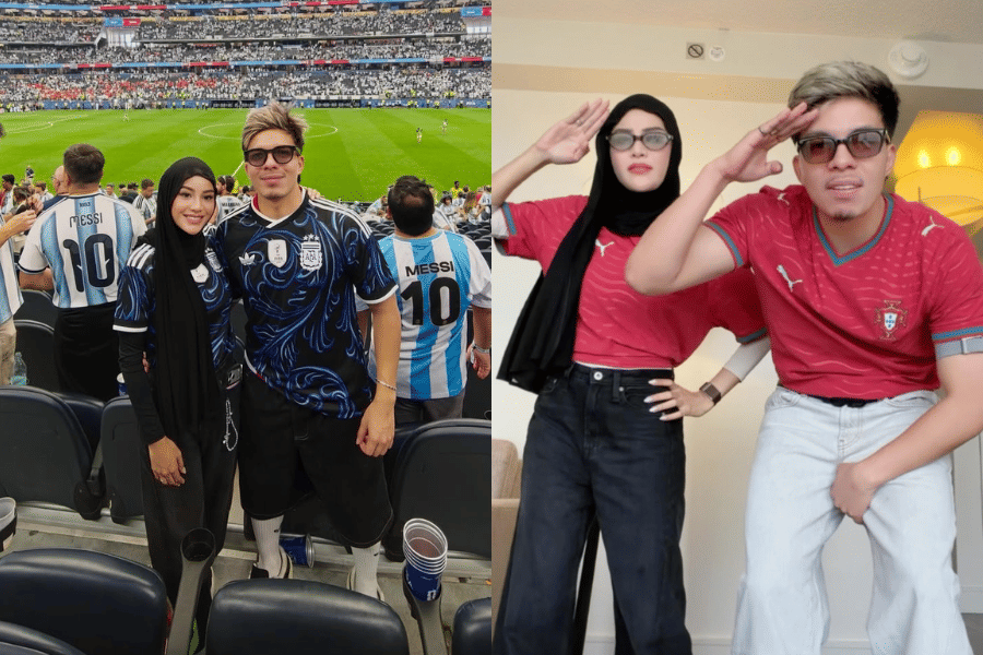 Gaya Atta dan Aurel Nonton Piala Dunia 2026, Kompak Pake Jersey!