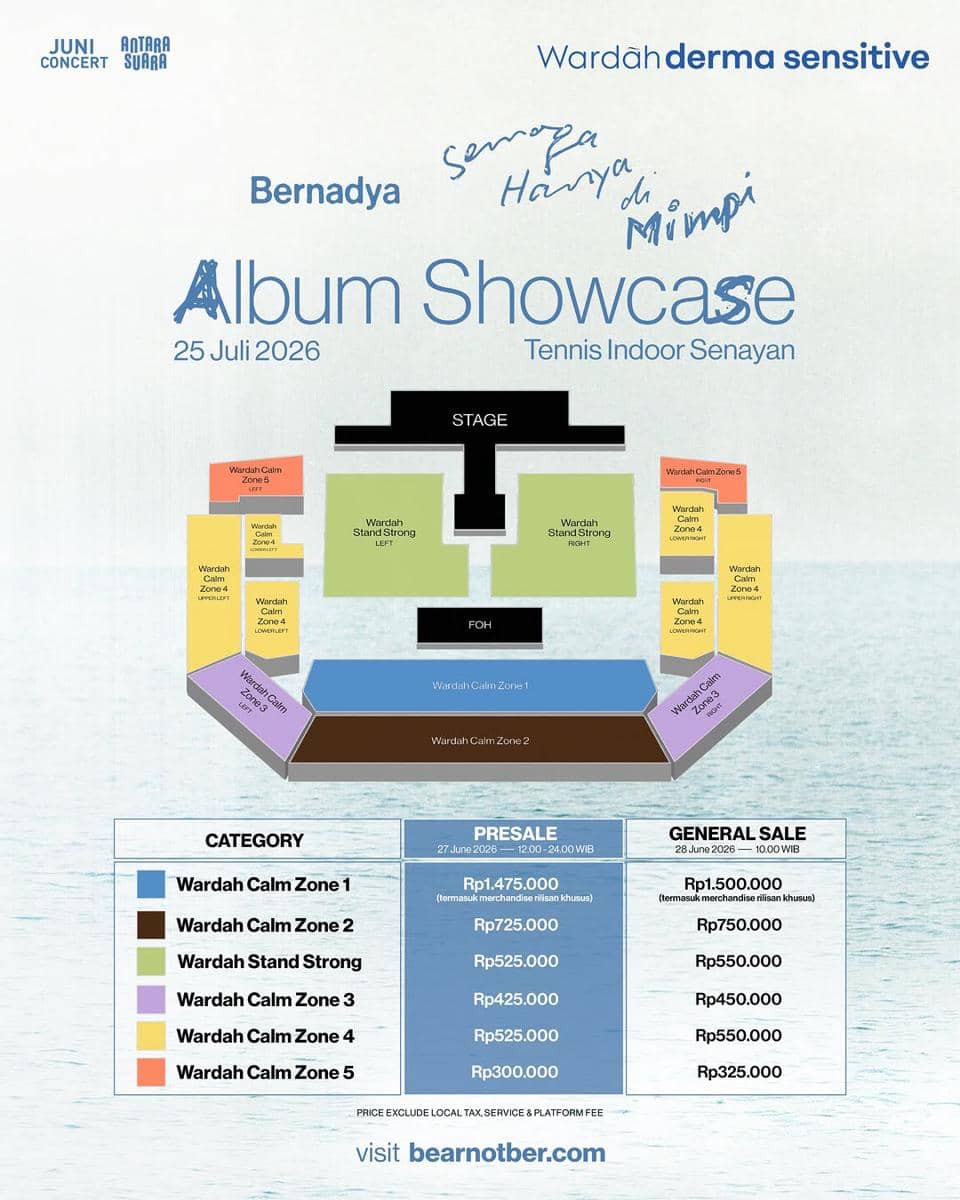 Harga tiket Bernadya Semua Hanya di Mimpi Album Showcase (instagram.com/juni_concert)