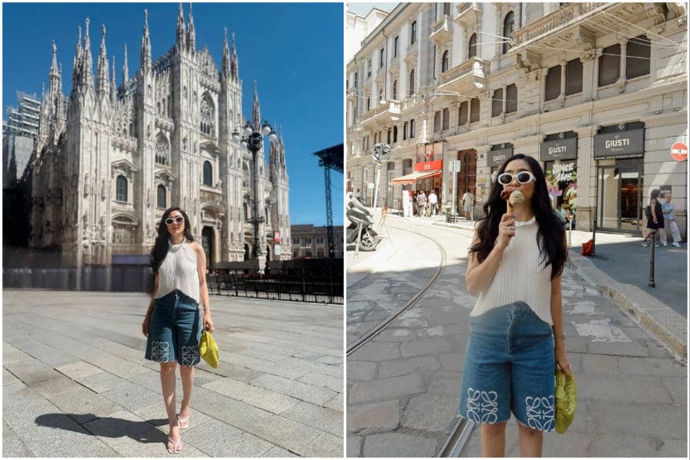 10 Potret Febby Rastanty saat Jalan-jalan di Milan, Berburu Gelato!