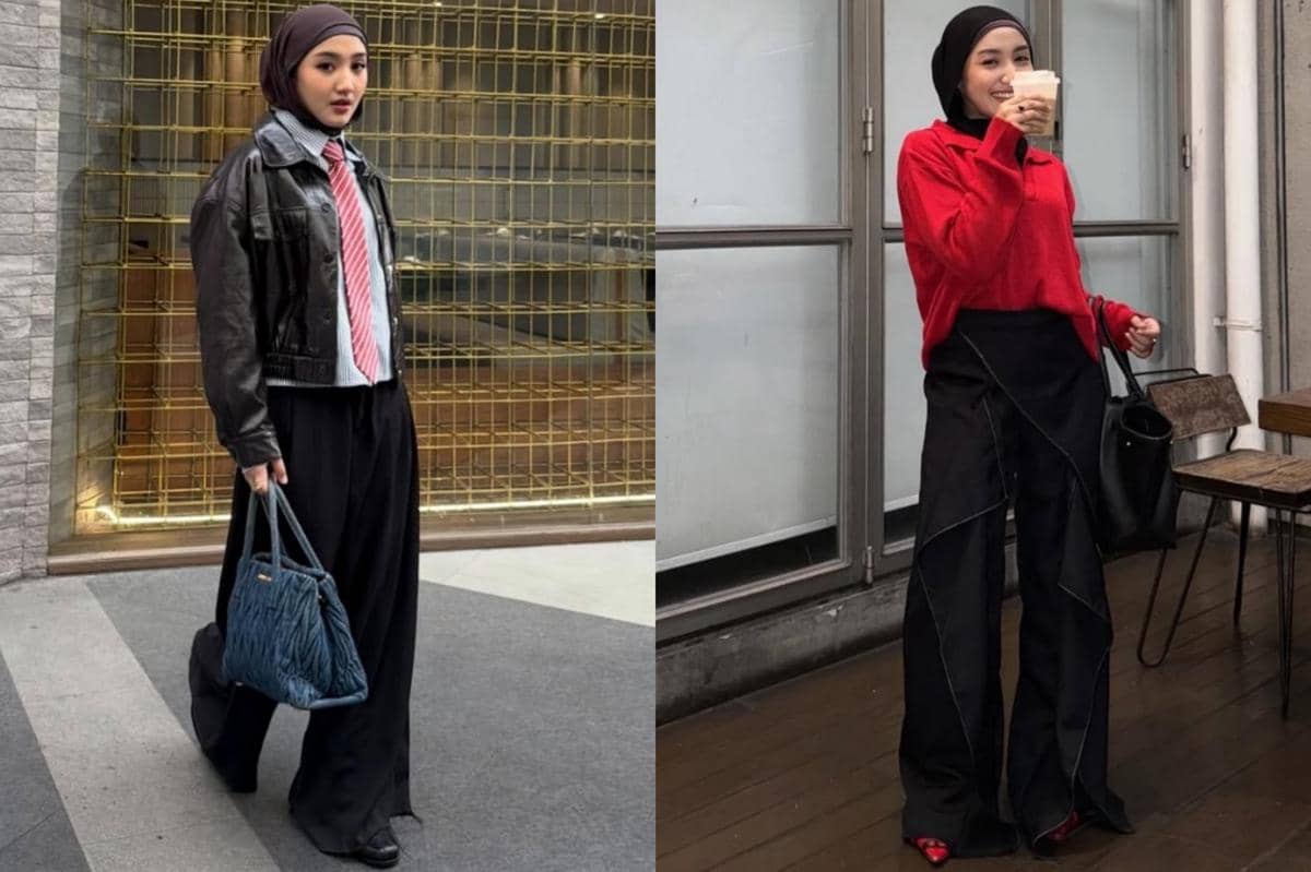 7 Ide Padu Padan Celana Hitam ala Thafanya Sabila, Stand Out!