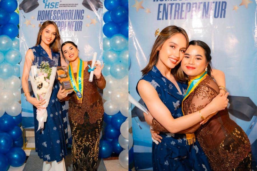 Gaya Cinta Laura di Wisuda SMA Asistennya, Anggun dengan Batik Cap!