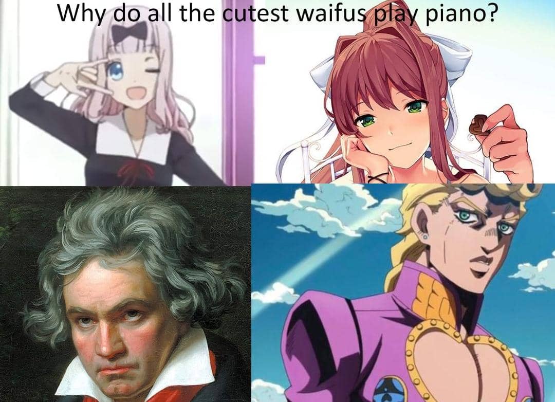 meme anime tentang piano