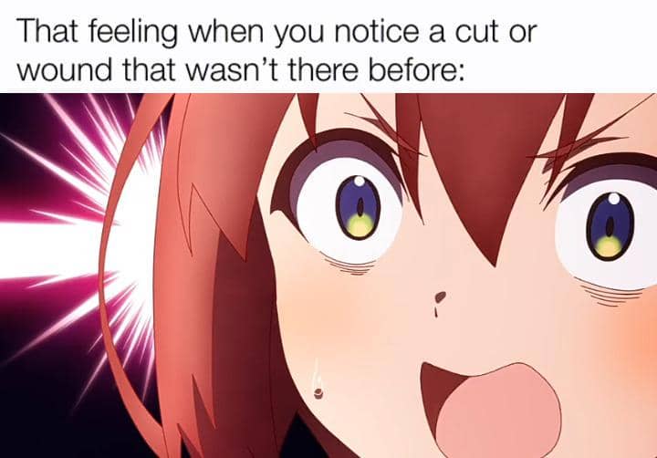 meme anime tentang luka
