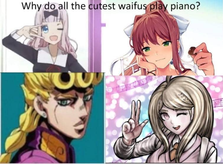 meme anime tentang piano