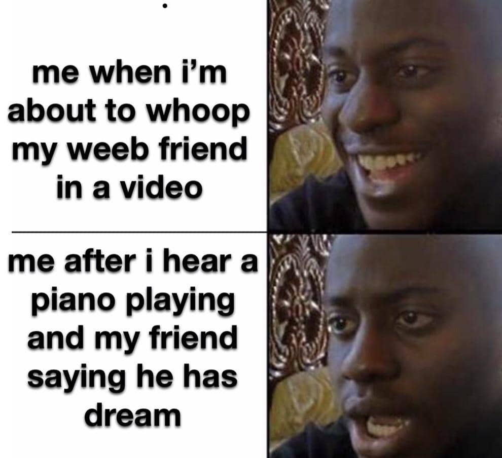 meme anime tentang piano