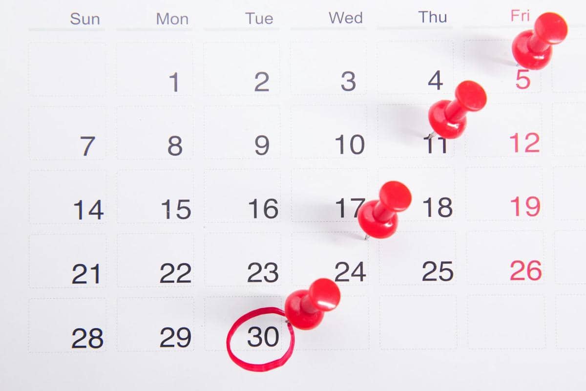 ilustrasi kalender, 30 hari