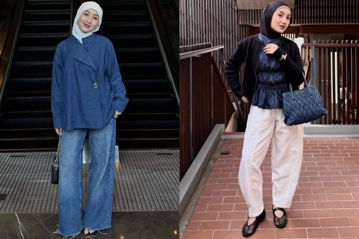 7 Ide Outfit Serba Denim ala Thafanya Sabila, Modis dan Trendi!