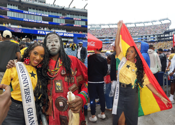 7 Potret Miss Universe Ghana 2025 Nonton Langsung Piala Dunia
