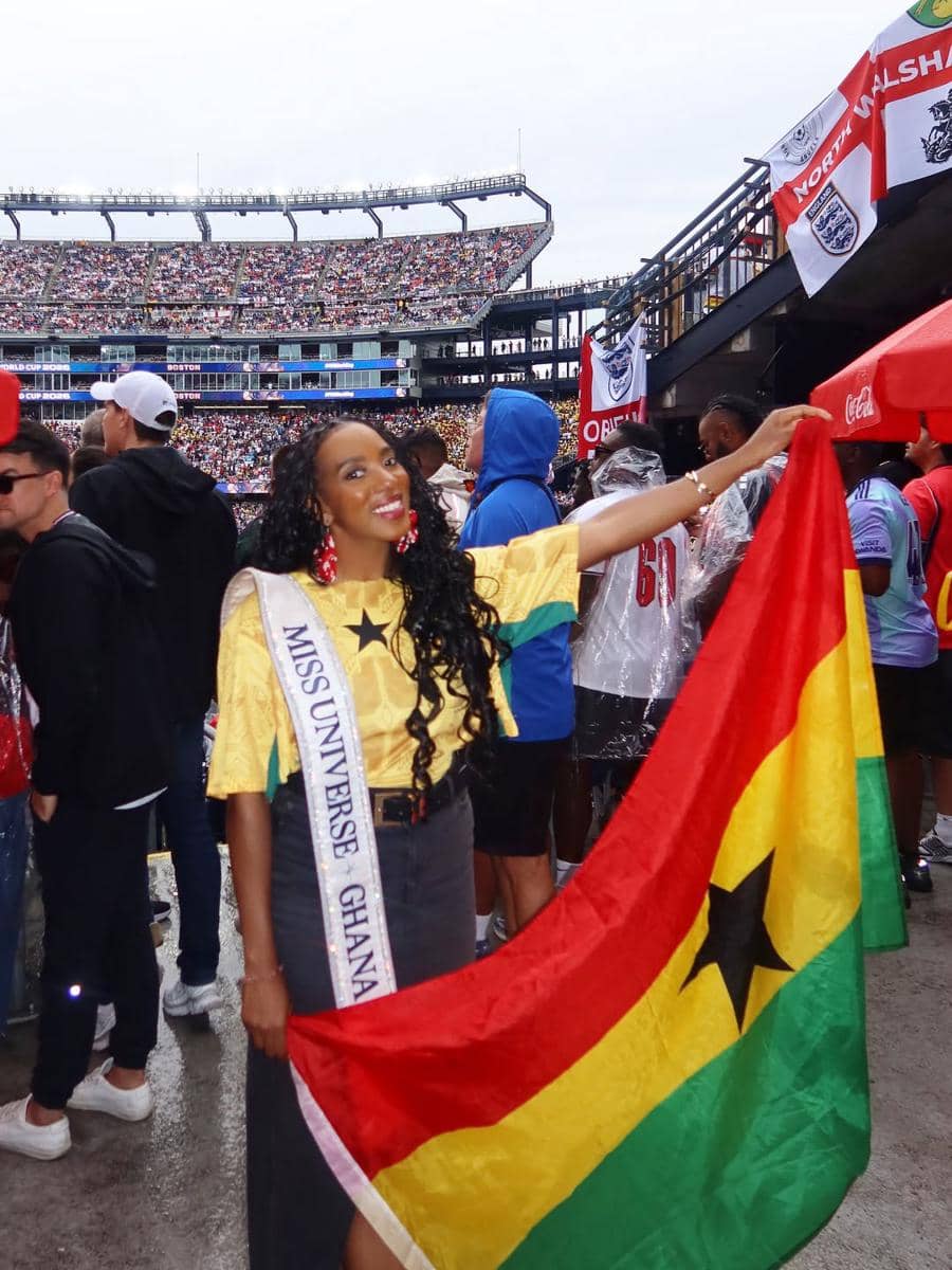 Potret Miss Universe Ghana 2025 Nonton Langsung Piala Dunia