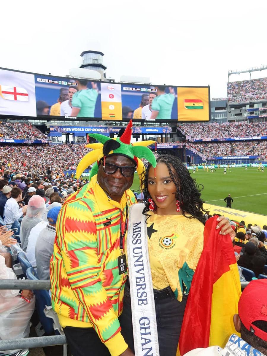 Potret Miss Universe Ghana 2025 Nonton Langsung Piala Dunia