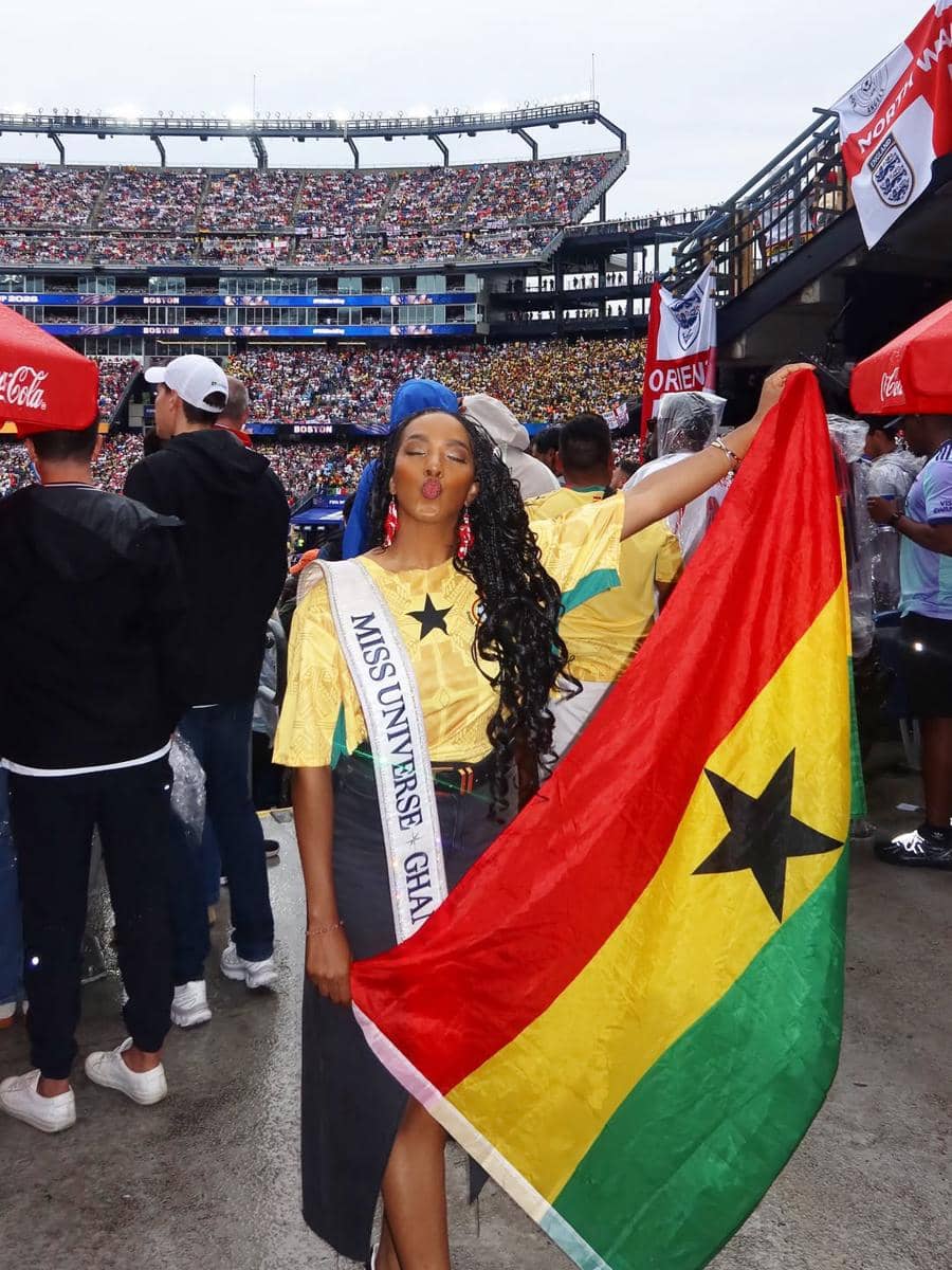 Potret Miss Universe Ghana 2025 Nonton Langsung Piala Dunia