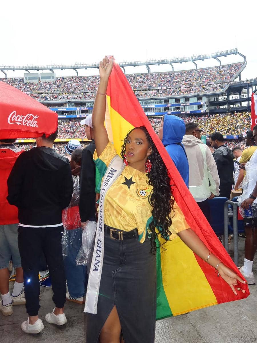Potret Miss Universe Ghana 2025 Nonton Langsung Piala Dunia