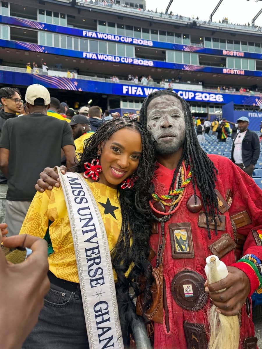 Potret Miss Universe Ghana 2025 Nonton Langsung Piala Dunia