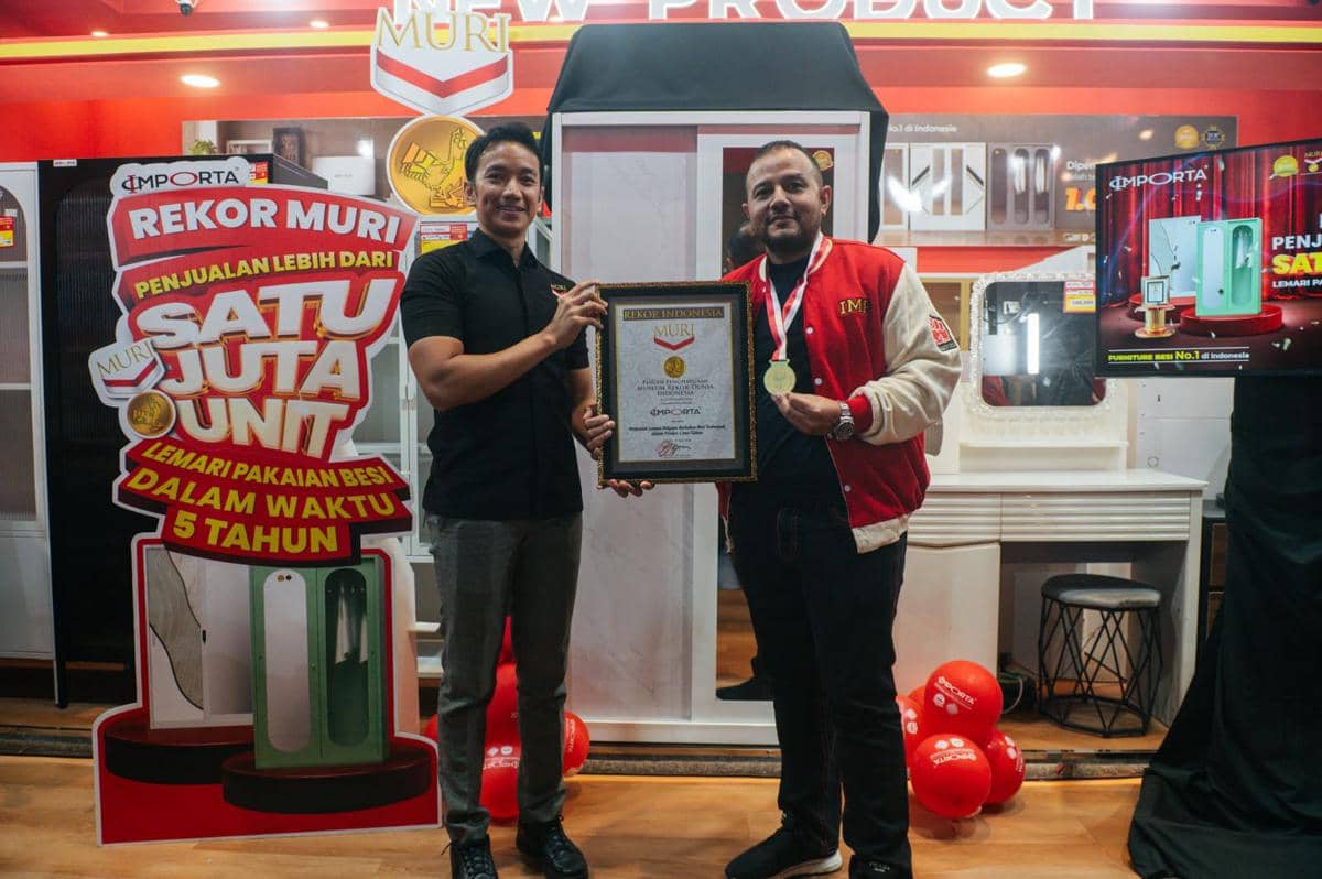 Importa Raih Rekor MURI, Jual 1 Juta Lemari Pakaian Besi dalam 5 Tahun