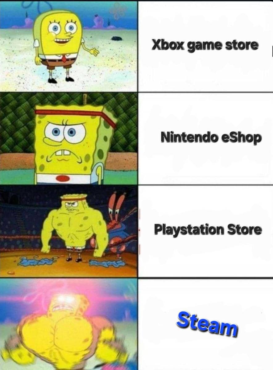 meme SpongeBob tentang belanja