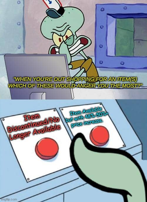 meme SpongeBob tentang belanja