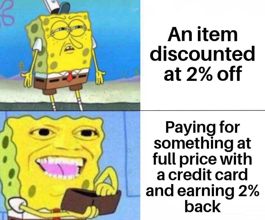 meme SpongeBob tentang belanja