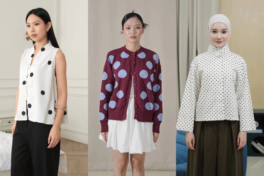 7 Rekomendasi Fashion Item Motif Polkadot, Gaya Trendi Masa Kini