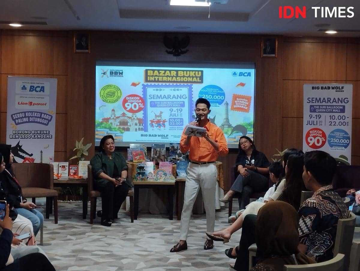 Pra event Big Bad Wolf 2026 di Semarang. (IDN Times/Dhana Kencana)