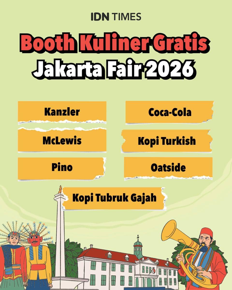 Infografik booth kuliner gratis Jakarta Fair 2026