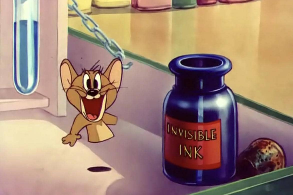 Jerry menemukan sebagian tubuhnya menghilang usai tercelup ke invisible ink