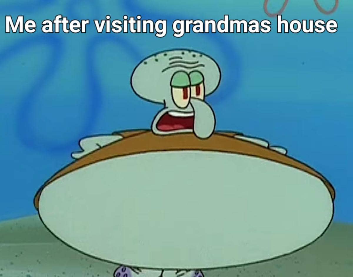 meme SpongeBob tentang kakek nenek