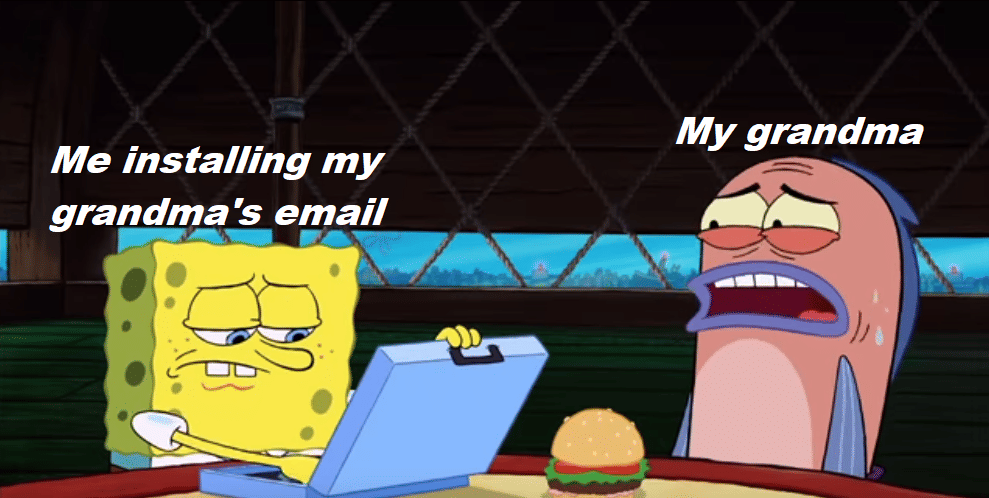 meme SpongeBob tentang kakek nenek