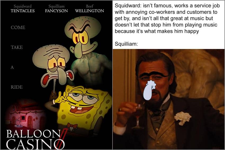 8 Meme Squilliam Fancyson, Malah Dijadiin Kover Poster Film