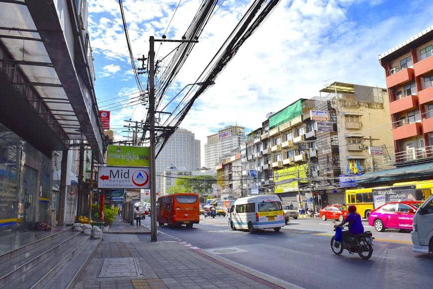 Potret jalanan kota di Thailand