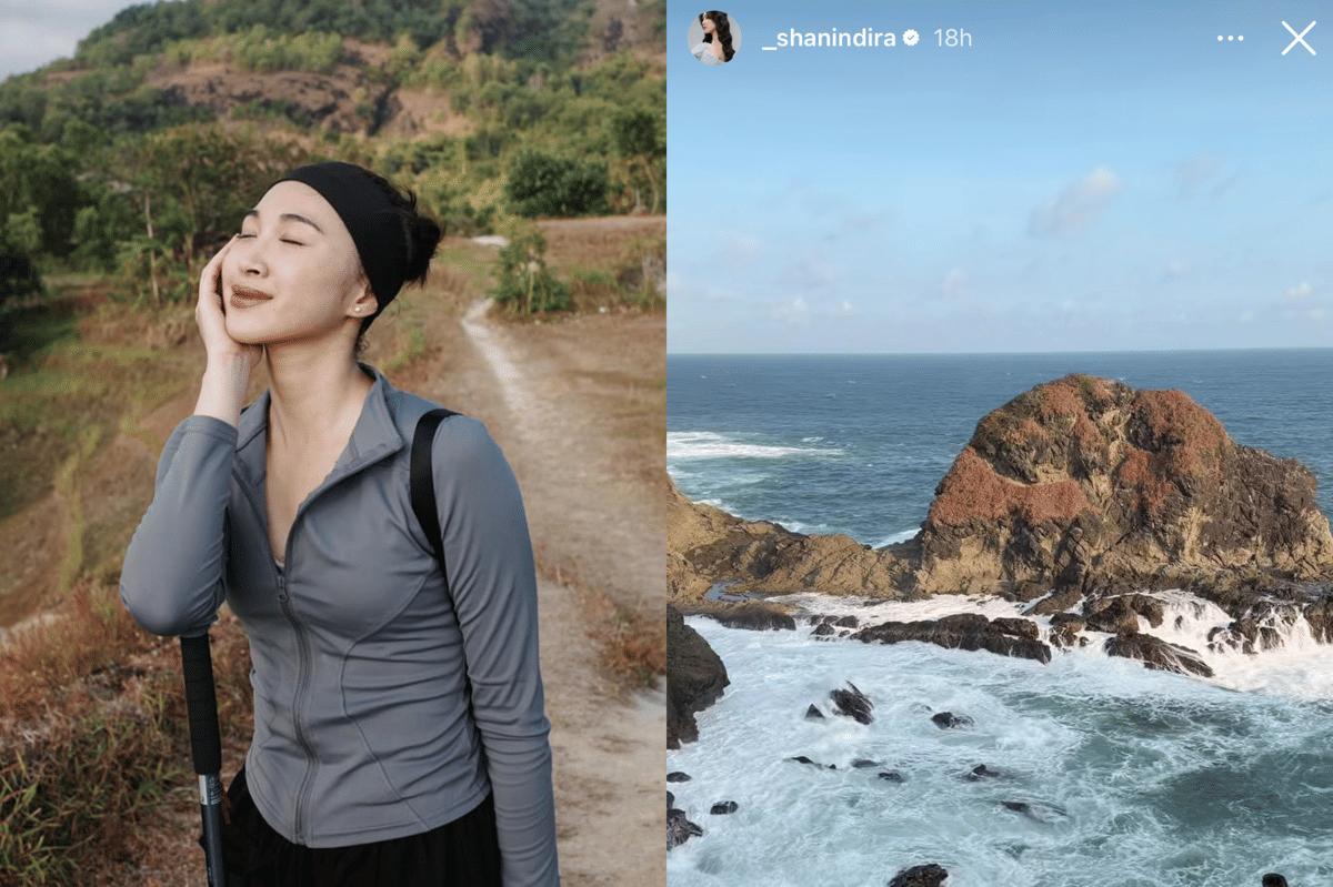 7 Potret Shani Indira Saat Hiking, Kalcer Pakai Bandana!
