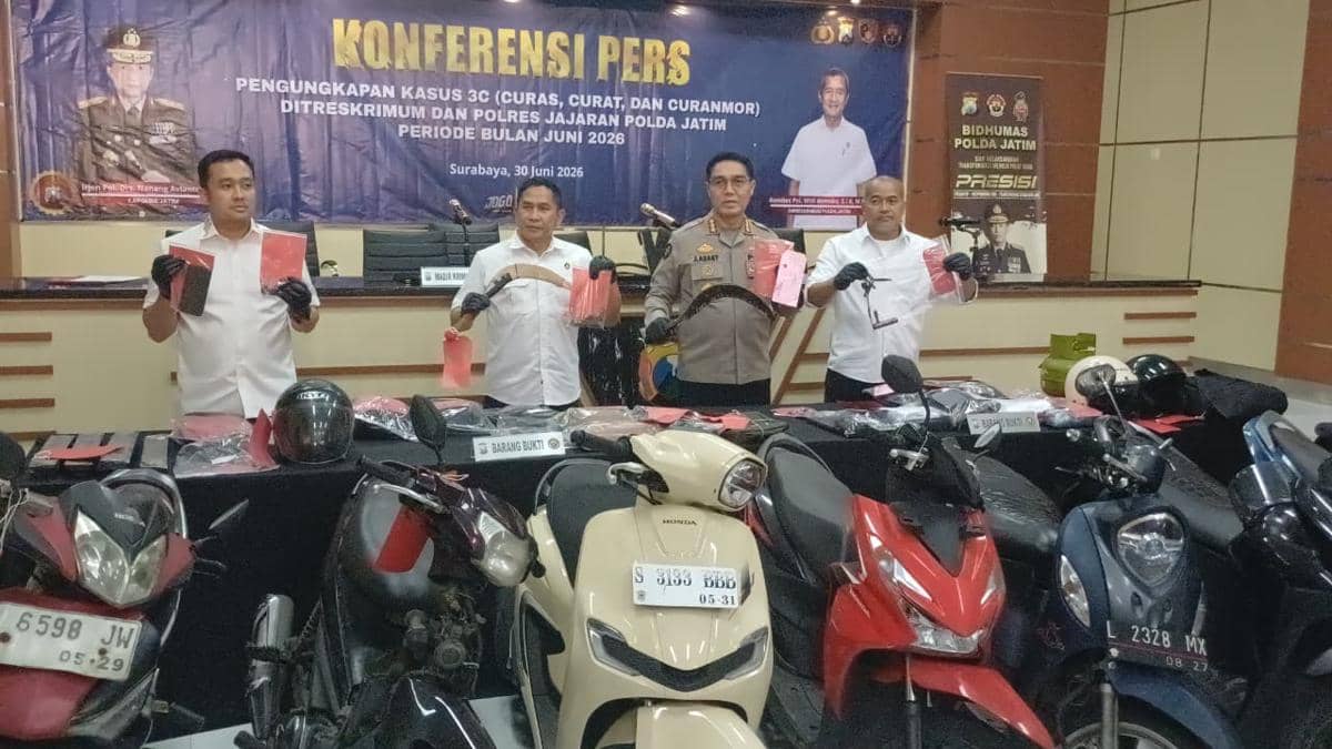 195 Kejahatan Jalanan Terjadi Selama Juni, 222 Pelaku Ditangkap