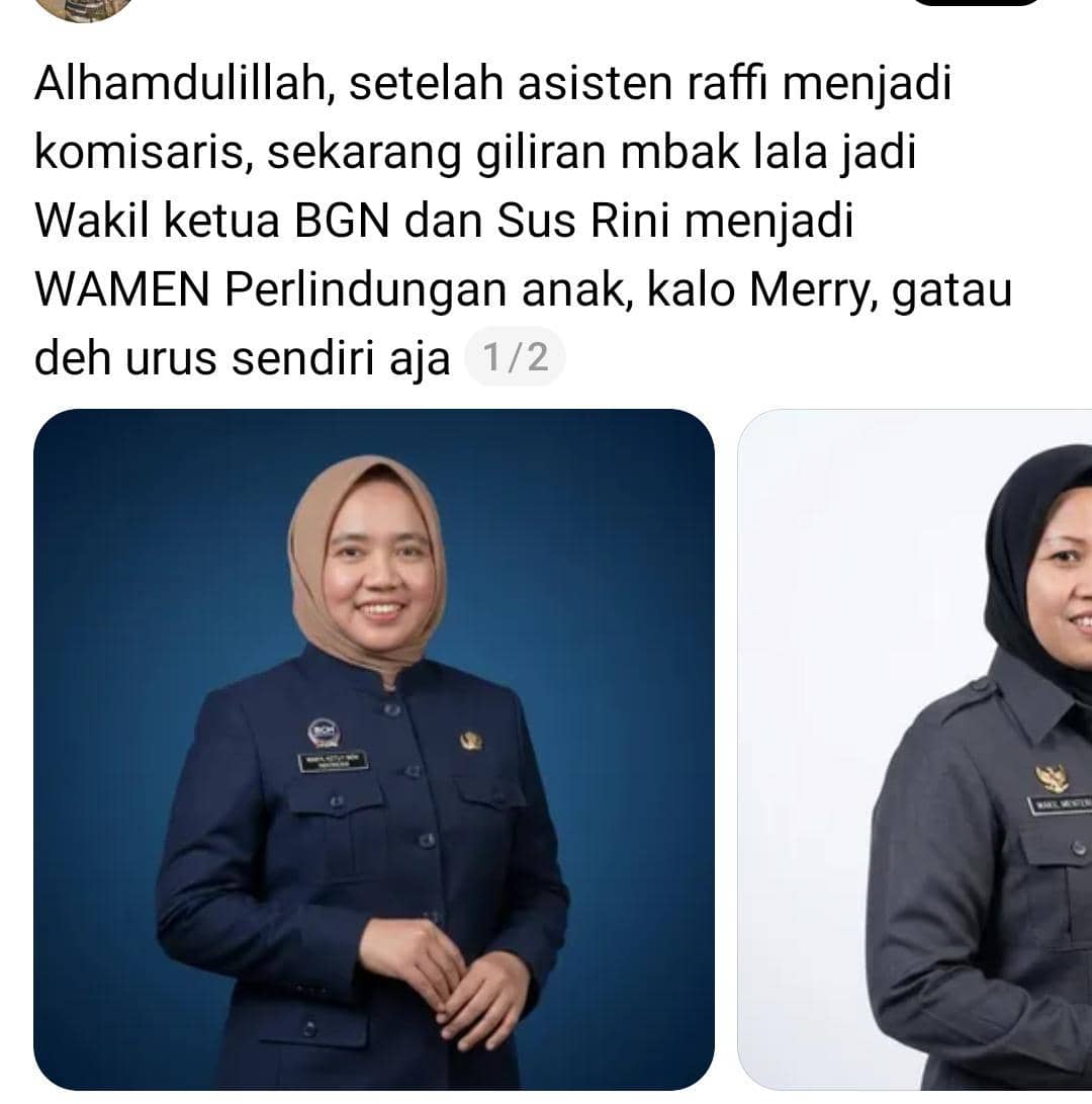 CEK FAKTA: Lala Asisten Raffi Ahmad Diangkat Jadi Wakil Ketua BGN