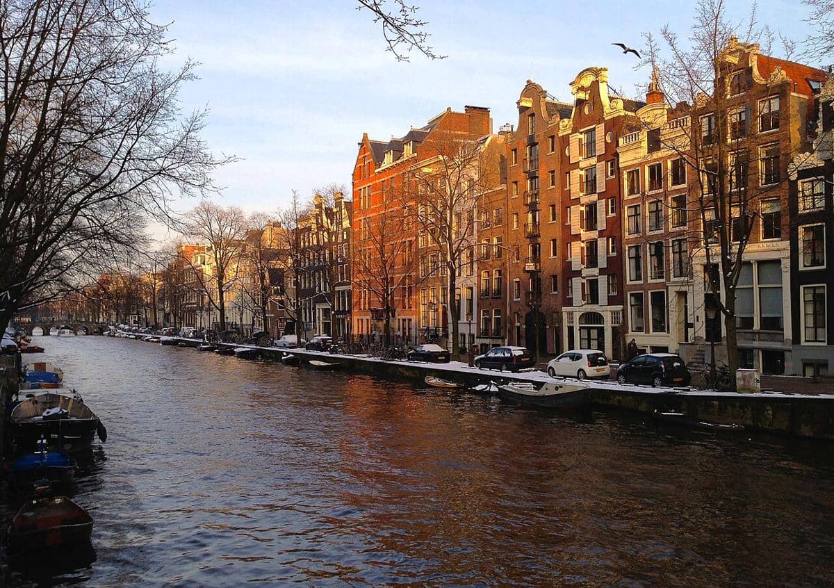 potret kanal di Amsterdam
