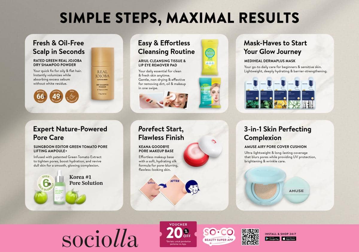 Konsep Less Steps, More Care Sociolla