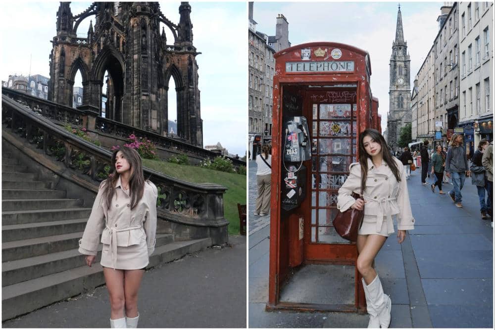 10 Potret Regina Phoenix Pertama Kali Liburan di Edinburgh, Enjoy!
