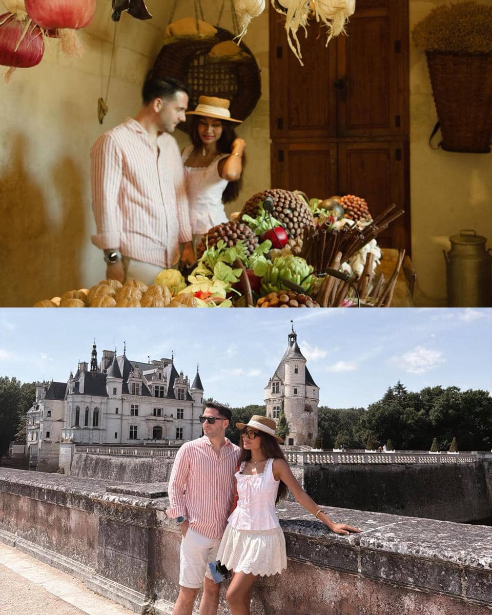 Novia Bachmid berkeliling kastil Château de Chenonceau